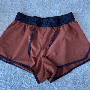 Stori by Katy Hearn Challenge Running Shorts  Brandy‎ Onyx Size 6 NWOT Unlined